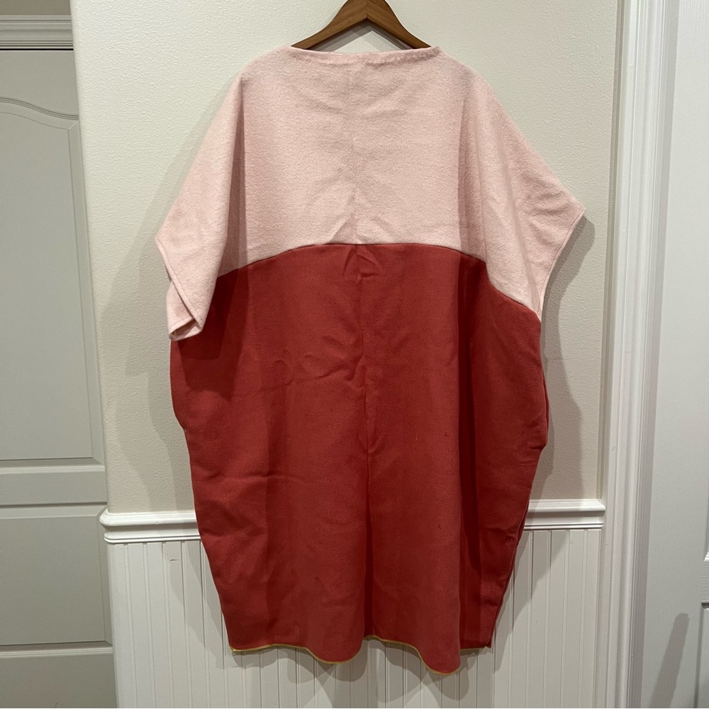 Wool Colorblock Cocoon Dress Size 3X